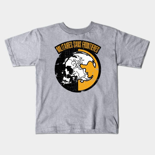 Metal Gear Solid Militaires Sans Frontieres Kids T-Shirt by OniSide